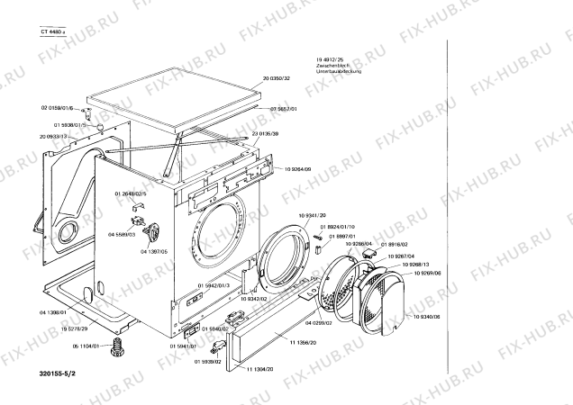 Взрыв-схема сушильной машины Constructa CT4480A CT448 - Схема узла 02