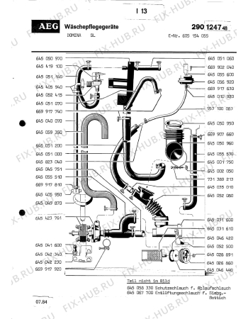 Взрыв-схема посудомоечной машины Aeg DOMINA SL - Схема узла Section7