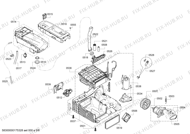 Схема №5 WTY87780OE HomeProfessional SelfCleaning Condenser с изображением Вкладыш для электросушки Bosch 00630823