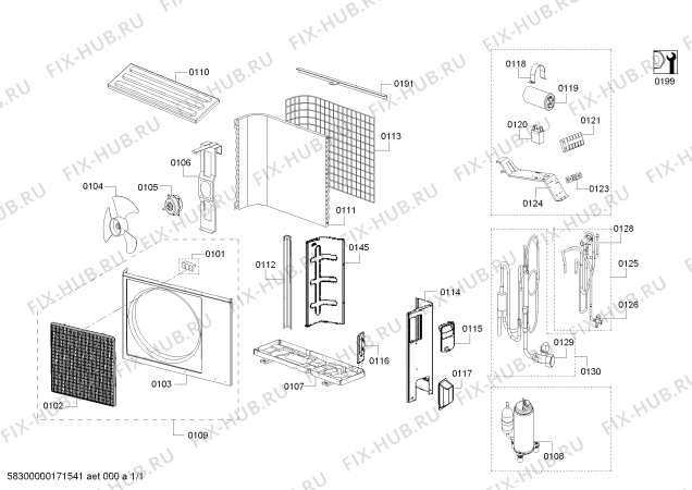 Схема №1 P3ZMA12608 12000 BTU Dıs unite с изображением Компрессор для кондиционера Bosch 00145501