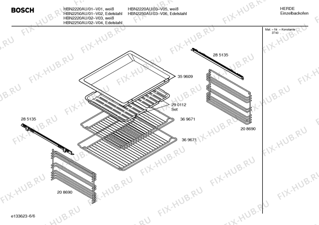 Схема №6 HBN2250AU с изображением Переключатель для духового шкафа Bosch 00181502