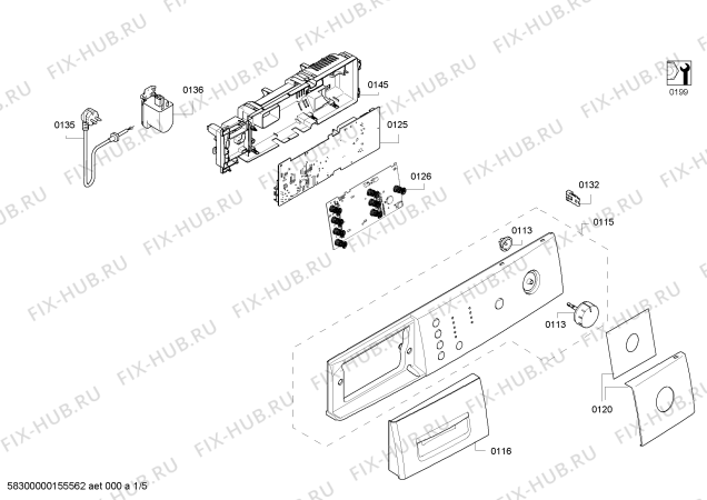 Схема №5 WAE16164OE Maxx 7 VarioPerfect с изображением Силовой модуль для стиралки Bosch 00731090