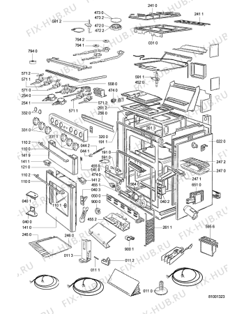Схема №1 ACM 222 с изображением Железный лист для духового шкафа Whirlpool 481941838379
