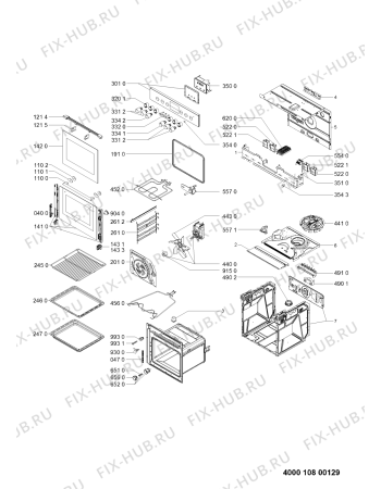 Схема №1 PCCI 802161 W с изображением Панель для духового шкафа Whirlpool 481010441344