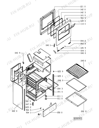 Схема №2 ACF 985/IG с изображением Микропереключатель для духового шкафа Whirlpool 481927328471