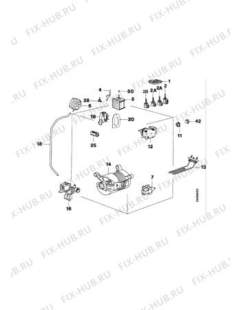 Взрыв-схема стиральной машины Husqvarna Electrolux QW1167K1 - Схема узла Electrical equipment 268