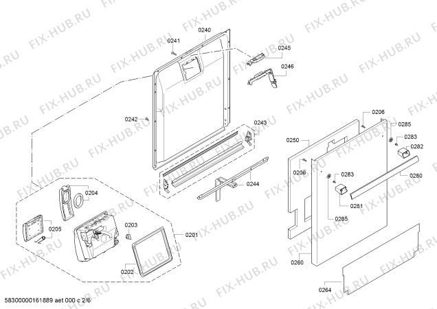 Схема №6 DWHD651JFM SAPPHIRE GLOW с изображением Кабель для посудомойки Bosch 00657866