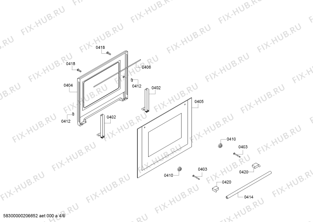 Схема №4 P1HEB63056 с изображением Изоляция для плиты (духовки) Bosch 00776614
