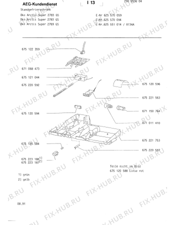 Взрыв-схема холодильника Aeg ARC2783 GS - Схема узла Freezer electrical equipment