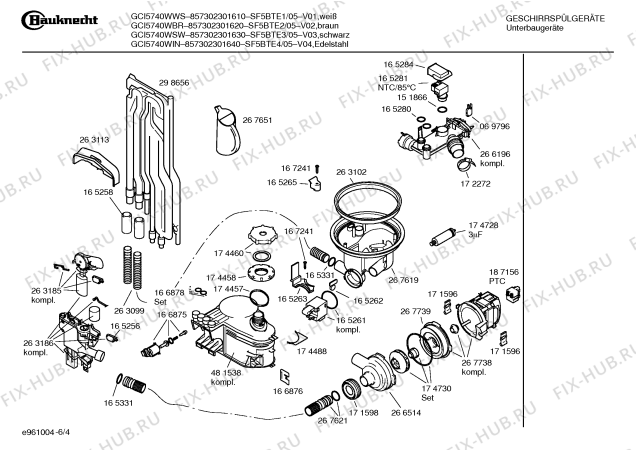 Схема №5 SE25A930 family с изображением Штекер для посудомойки Bosch 00493535