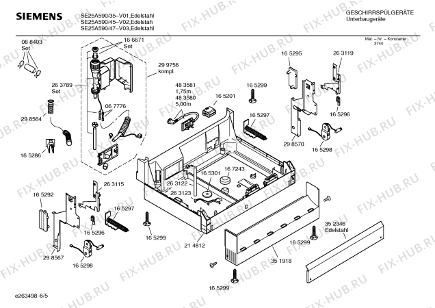 Схема №6 SGI59A05 с изображением Краткая инструкция для электропосудомоечной машины Bosch 00585903