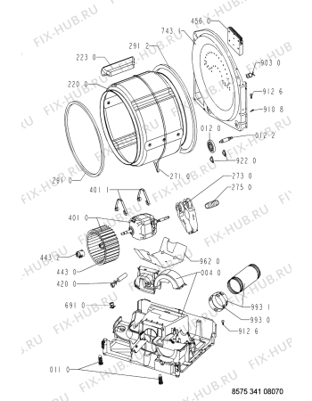 Схема №1 AWZ 3417 с изображением Обшивка для сушильной машины Whirlpool 481245310693