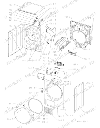 Схема №2 AZC 6571 с изображением Модуль (плата) для стиральной машины Whirlpool 481010580647