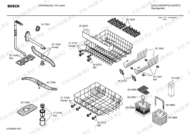 Схема №4 SRS4662 Silence comfort с изображением Передняя панель для посудомойки Bosch 00357052