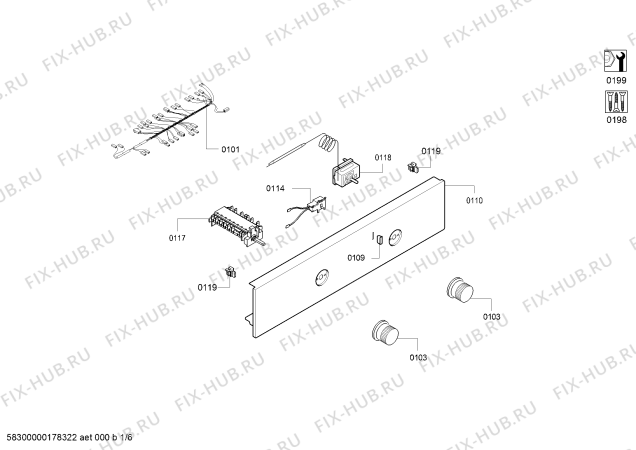 Схема №5 3HB411XM Balay с изображением Панель управления для духового шкафа Bosch 00797291