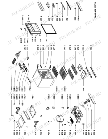 Схема №1 ARL101/R/G ARL 101/K/G с изображением Элемент корпуса для холодильника Whirlpool 481945858331