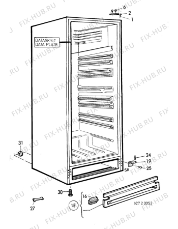 Взрыв-схема холодильника Zanussi ZFC335CL - Схема узла C10 Cabinet