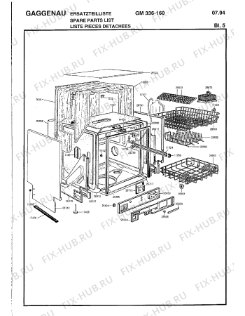 Взрыв-схема посудомоечной машины Gaggenau GM336160 - Схема узла 11