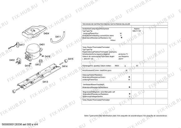 Схема №2 KD40NA00NE с изображением Шарнир крышки для холодильной камеры Bosch 00644193