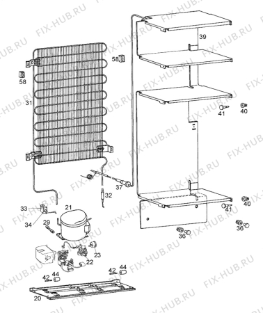 Взрыв-схема холодильника Premiere GS53142 - Схема узла Cooling system 017