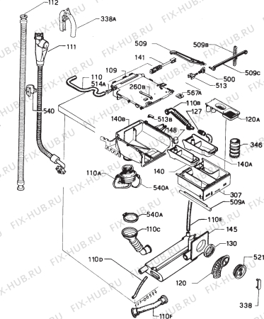 Взрыв-схема стиральной машины Matura OEKOJET850 - Схема узла Hydraulic System 272