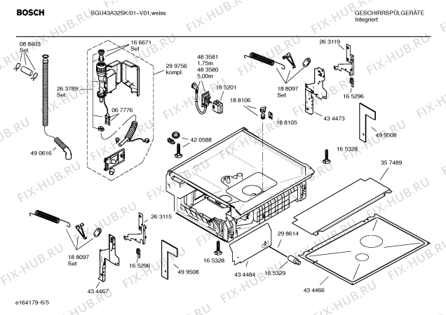 Схема №6 SE53E12SK с изображением Инструкция по эксплуатации для посудомоечной машины Bosch 00587213