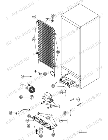 Взрыв-схема холодильника Electrolux ERD32090X - Схема узла Cooling system 017