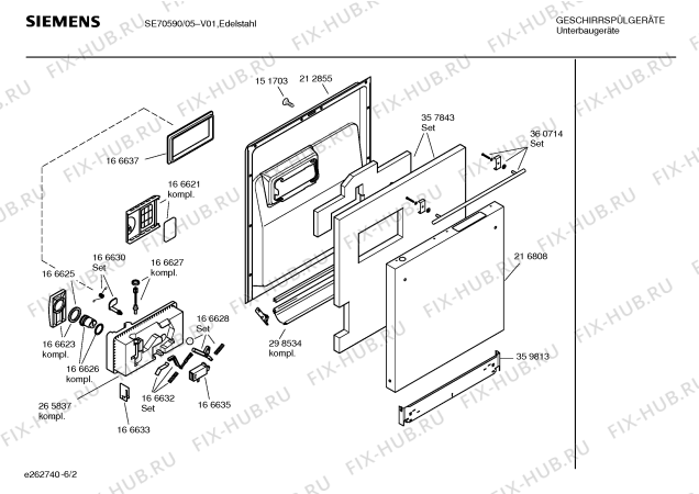 Схема №4 SE70590 Hisense с изображением Инструкция по эксплуатации для посудомоечной машины Siemens 00527739