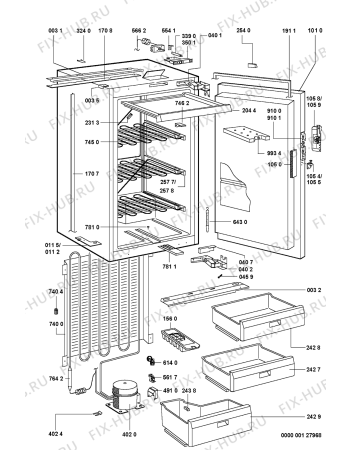 Схема №1 GKI 9001/B с изображением Ящичек для холодильной камеры Whirlpool 481241868265