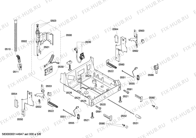 Схема №4 DF240140 с изображением Набор кнопок для посудомоечной машины Bosch 00614715