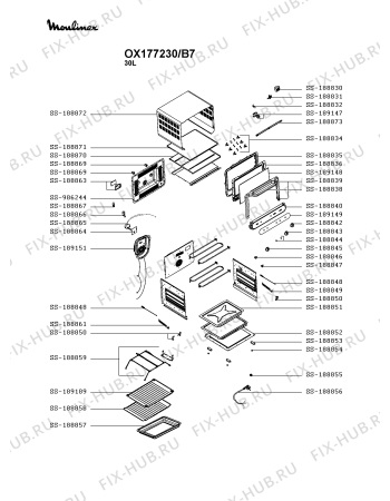 Схема №1 OX177230/B7A с изображением Электрорефлектор для электропечи Moulinex SS-188870