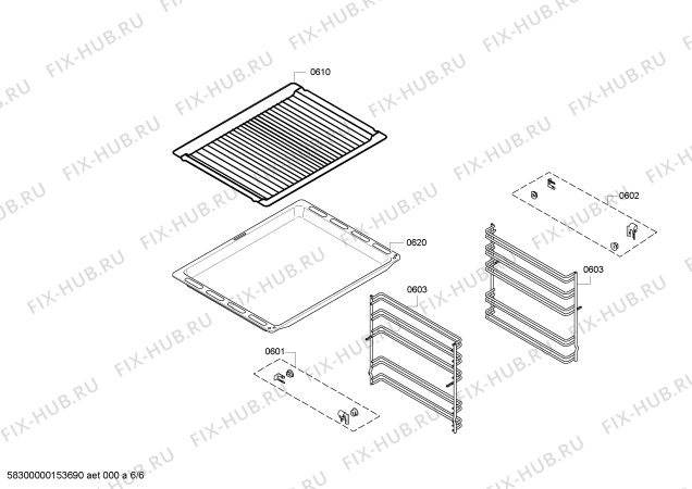 Взрыв-схема плиты (духовки) Bosch HBA63B251 - Схема узла 06