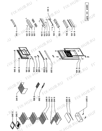 Схема №1 ARF 660 с изображением Декоративная панель для холодильника Whirlpool 481946059873