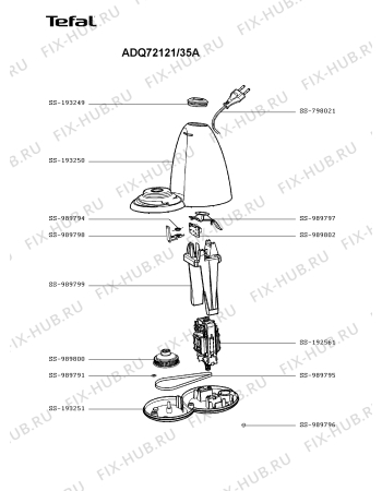 Схема №2 ADQ72121/35A с изображением Крышечка для электровесов Tefal SS-193252