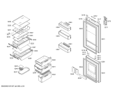 Схема №3 KGN36S55 с изображением Дверь морозильной камеры для холодильной камеры Bosch 00686073