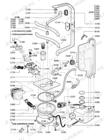 Схема №6 PLB 8 Bianca с изображением Шланг (трубка) для посудомоечной машины DELONGHI ML6308