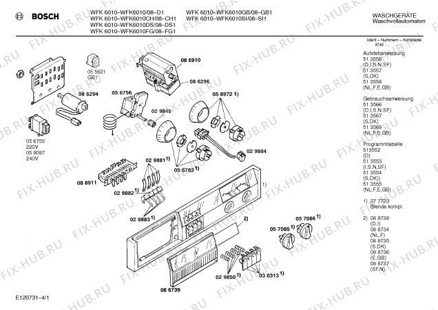 Схема №4 WFK6010GB WFK6010 с изображением Всякое Bosch 00087524