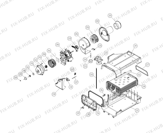 Взрыв-схема стиральной машины Electrolux TKSL3MW - Схема узла Motor