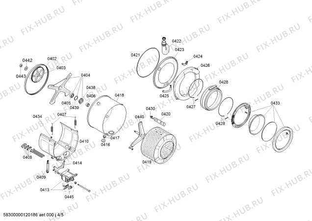 Схема №4 WDI1641HK с изображением Силовой модуль для стиралки Siemens 00665324