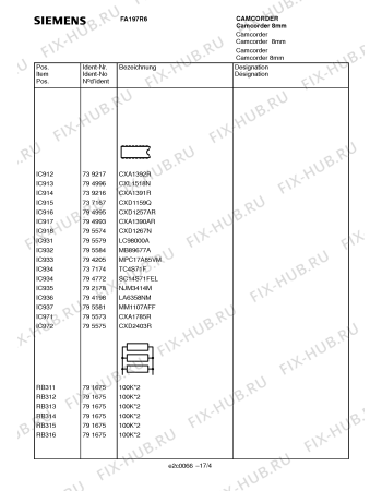 Схема №15 FA197R6 с изображением Сервисная инструкция для видеоэлектроники Siemens 00535621