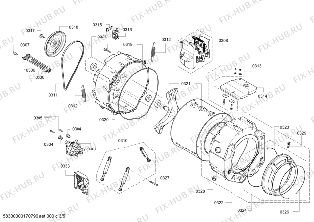 Схема №4 WAY32540NL Home Professional с изображением Панель управления для стиралки Bosch 00740814