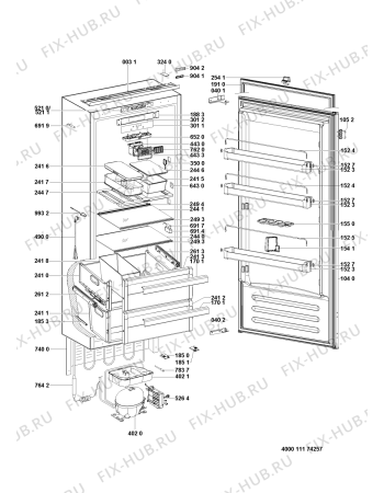 Схема №1 KCBMR 18602 с изображением Шланг для холодильной камеры Whirlpool 481011041075