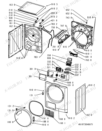 Схема №2 AZB 8670 с изображением Обшивка для стиральной машины Whirlpool 481010402791