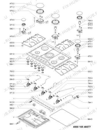 Схема №1 AKM 361/IX/01 с изображением Шланг для плиты (духовки) Whirlpool 481010508214
