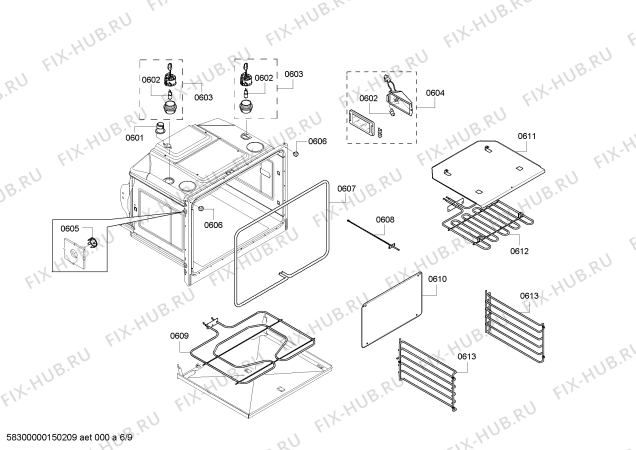 Схема №7 ME302EP с изображением Модуль управления для плиты (духовки) Bosch 00650428