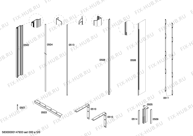 Схема №3 T18IW50NSP с изображением Плата для холодильника Bosch 00682565