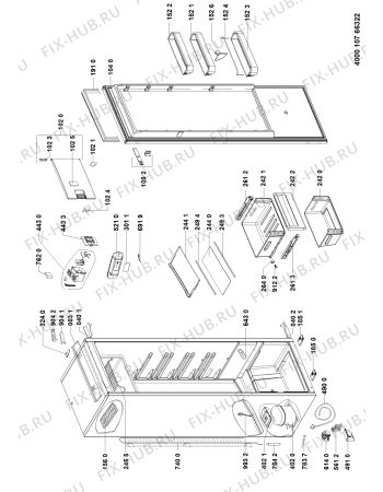 Схема №1 ARG 749/A+/1 с изображением Криостат для холодильной камеры Whirlpool 481010568267