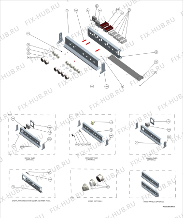 Взрыв-схема плиты (духовки) Zanussi Electrolux ZKC5030W1 - Схема узла Section 4