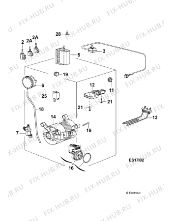 Взрыв-схема стиральной машины Horn HB123T - Схема узла Electrical equipment 268