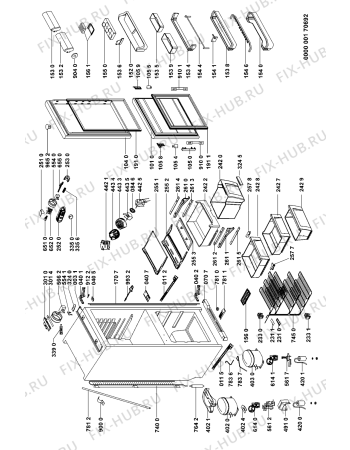 Схема №1 KGIK 3200/A+ с изображением Вноска для холодильной камеры Whirlpool 481245228845